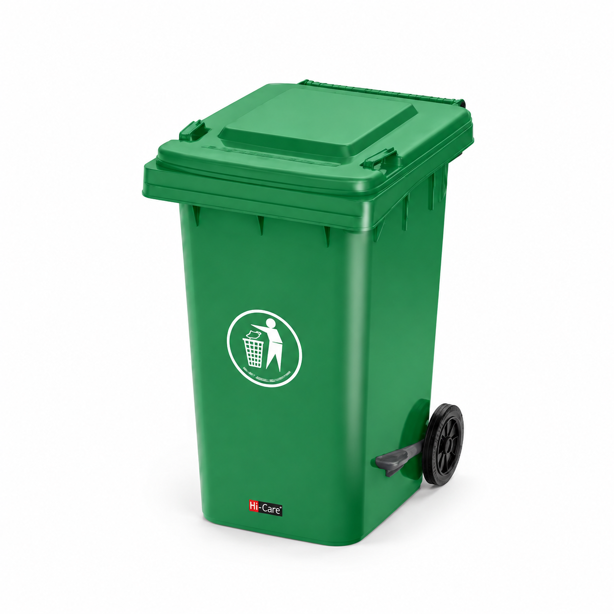 Hi-Care 240L Wheeled Garbage Bin with Foot Pedal | Commercial Trash Can