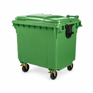 Commercial High-Capacity Wheeled Community Waste Bin (1100 Ltr) Green Otto