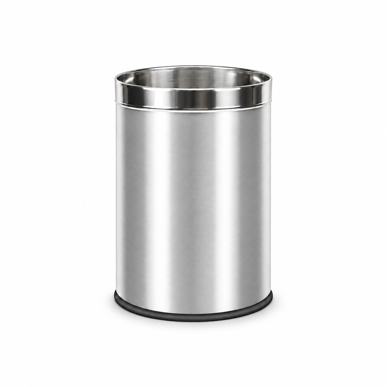 Premium Stainless Steel Open Top Waste Bin (12 x 8 Inch) | 7L Gross Capacity
