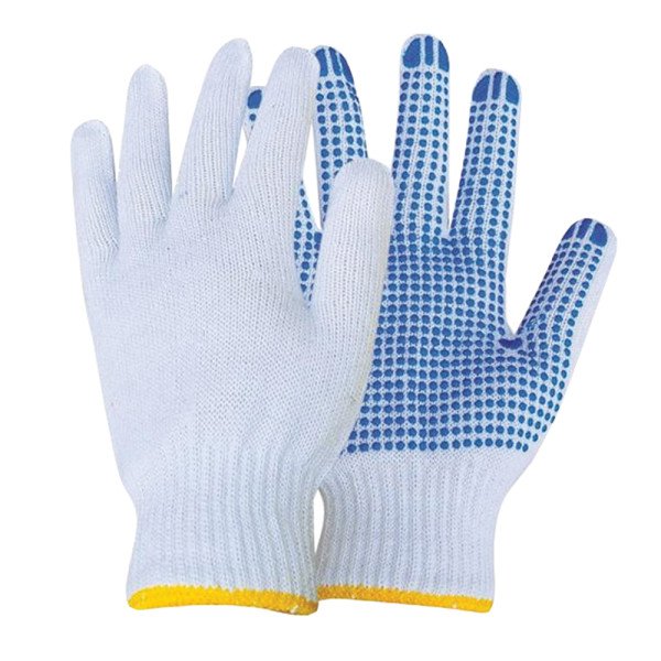 Cotton Hand Gloves – Blue & White