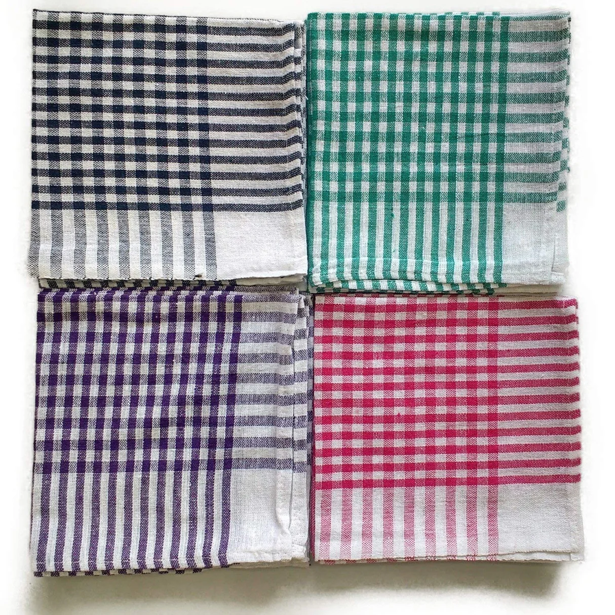 Check Cotton Cleaning Duster Cloth | Blue, Green, Red & Brown