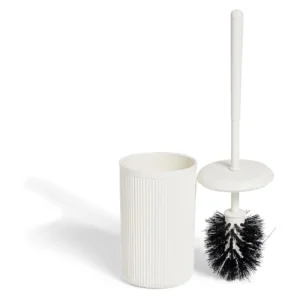 Toilet Brush with Holder Set | Long-Handle Bathroom Cleaner