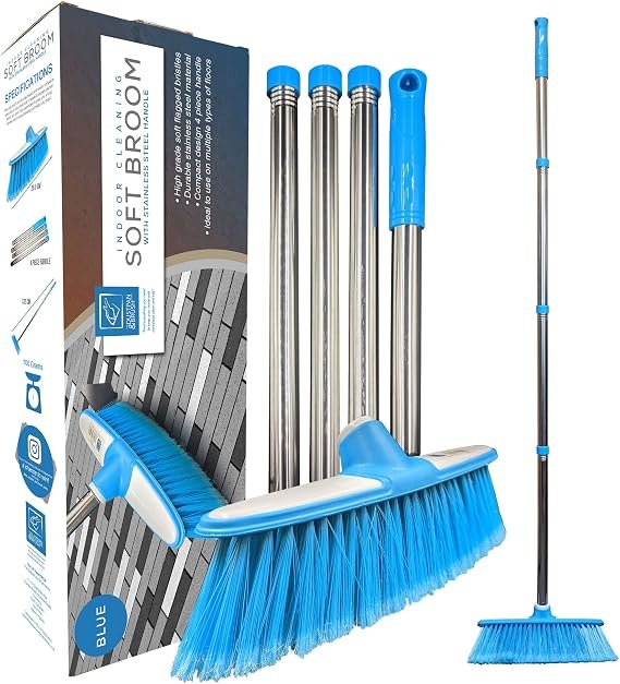 Soft Nylon Floor Broom with Long Handle
