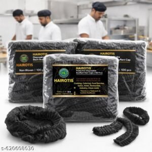 Black Non-Woven Disposable Bouffant Cap