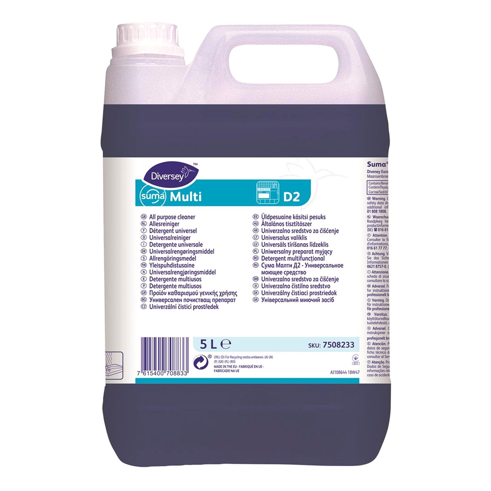 Diversey Suma Multi D2 Multi-Purpose Kitchen Cleaner – 5 L