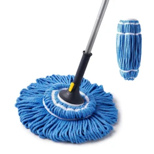 Heavy-Duty Microfiber Wet Mop Set – Blue