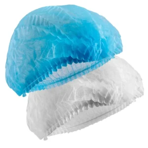 White & Blue Disposable Head Caps