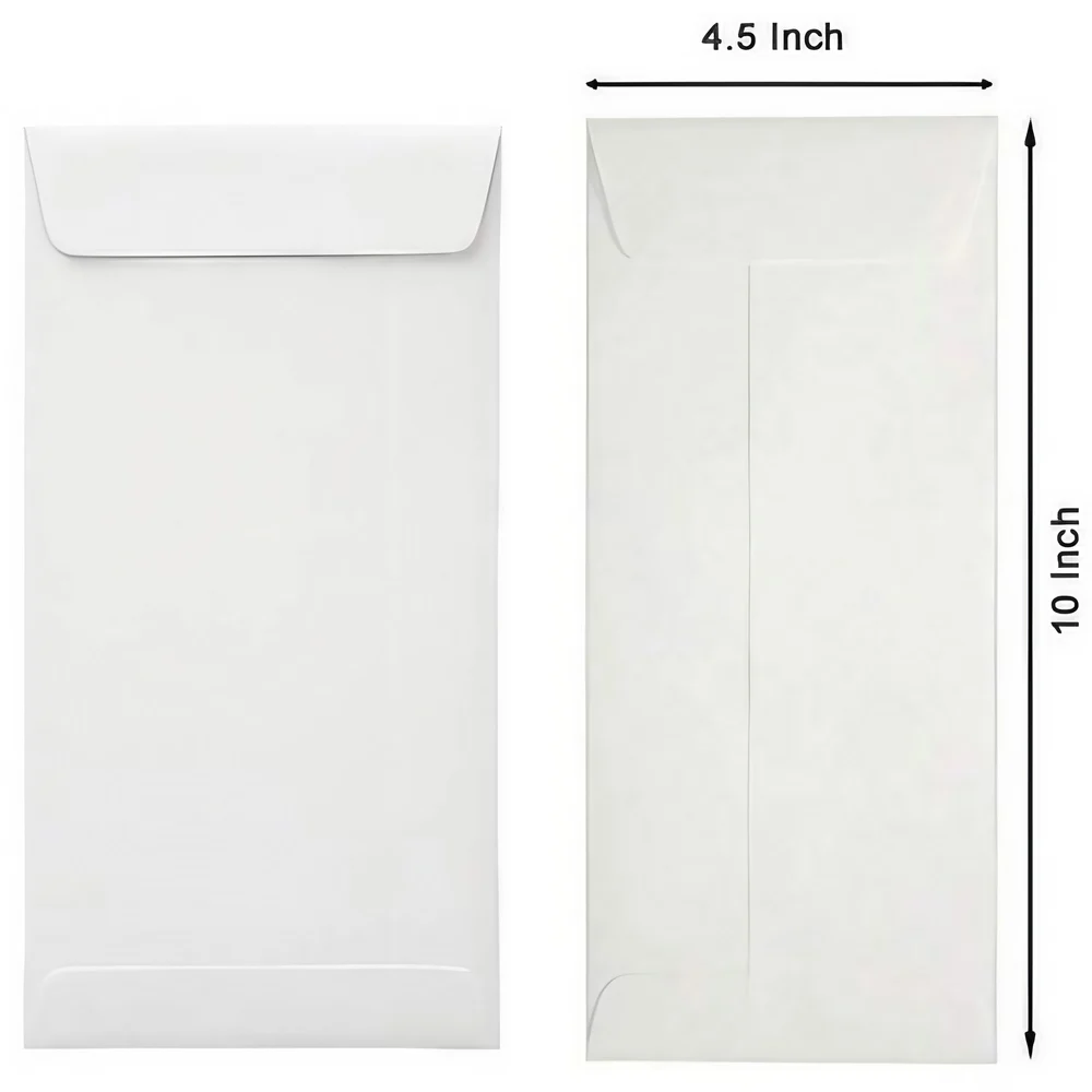 White Office Envelope – 10 × 4 Inch