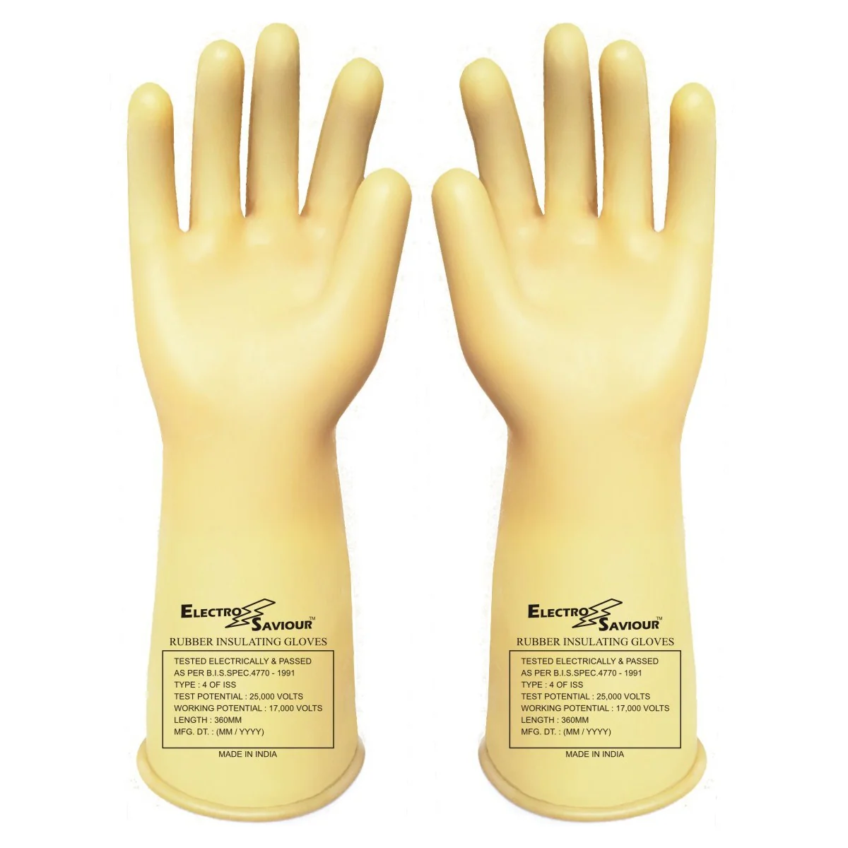 11 kV Electrical Insulating Rubber Gloves