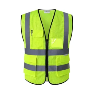High-Visibility Auto-Glow Safety Jacket – Orange & Green