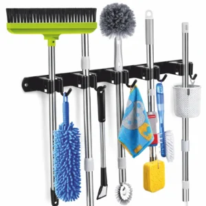 Wall-Mounted Mop & Broom Holder – Pantry Organizer