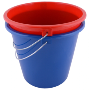 5 Litre Plastic Utility Bucket – Blue & Red