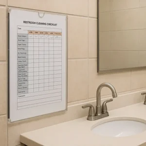 Washroom Checklist Board – Standard & 12 × 9 Inch